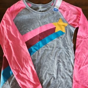 Arizona long sleeved rainbow star pink shirt